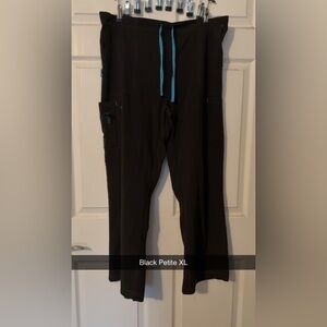 Carhartt Black Straight-Leg Pants with Blue Drawstring